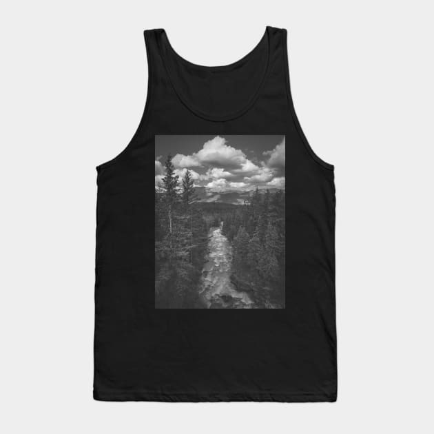 Jasper National Park River Flowing Towards the Mountains V4 Tank Top by Family journey with God
